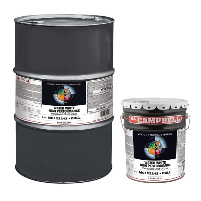 Hp Precat Water White Clear Dull, 5 Gallon - ML Campbell 0MC122242-20
