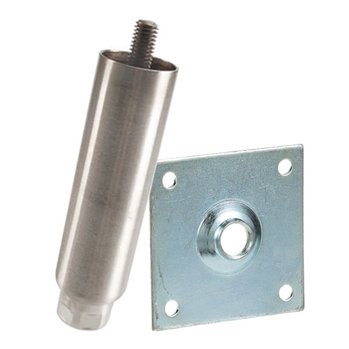 Adjustable Equipment Leg with Plate 6" - 7-7/16"