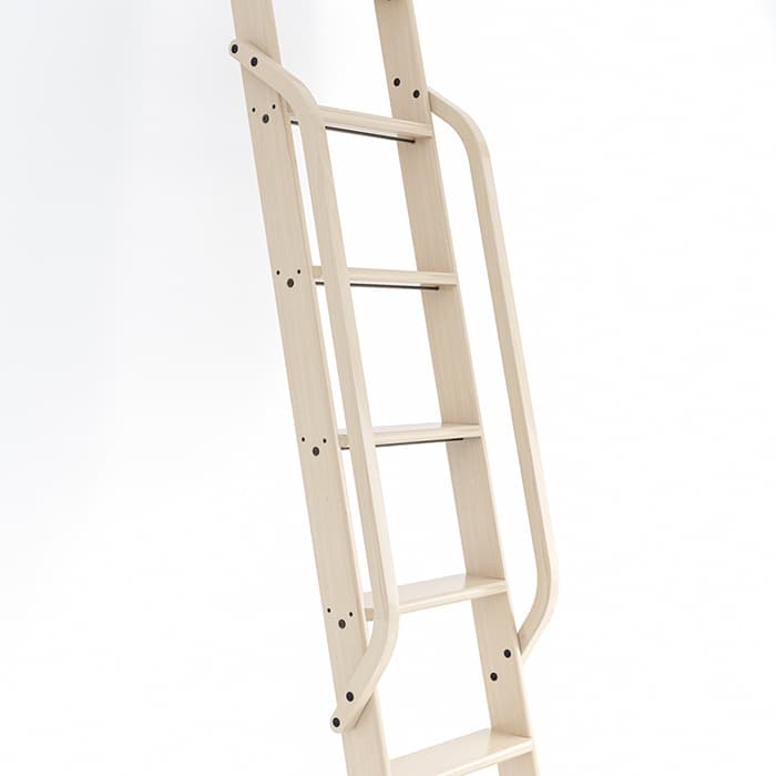 47" Wooden Handrail with Black Bolt, Clear Coat Finish, Maple