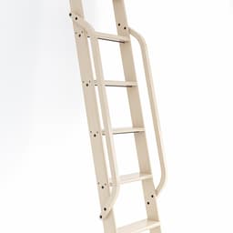 47" Wooden Handrail with Black Bolt, Clear Coat Finish, Maple