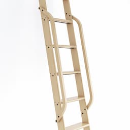 47" Wooden Handrail with Black Bolt, Clear Coat Finish, White Oak