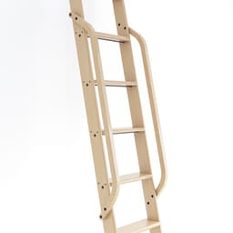 47" Wooden Handrail with Black Bolt, Clear Coat Finish, Hickory