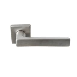 Dallas Door Handle Set, Satin Nickel Designed for 1.375" Door, H1510-35-SNI