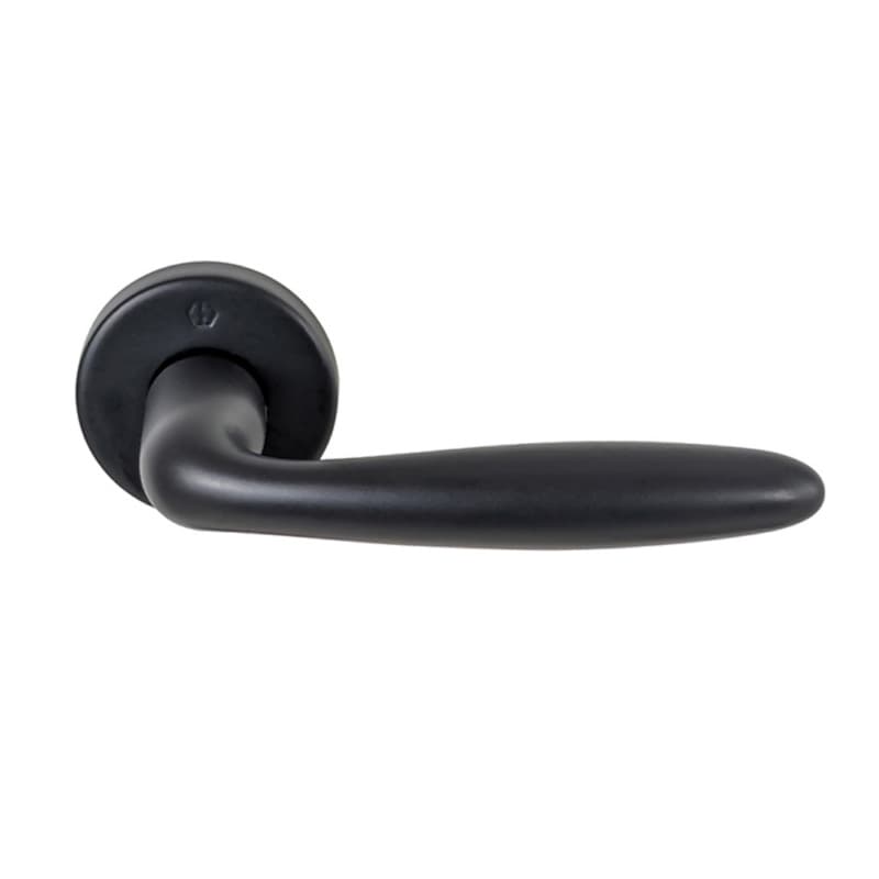 Verona Door Handle Set, Matte Black Designed for 1.375" Door, H1512-35-BLK