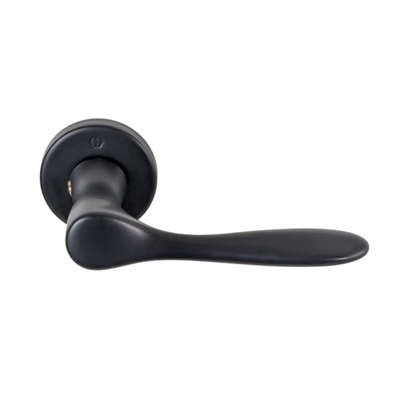 New Orleans Door Handle Set, Matte Black Designed for 1.375" Door, H1513-35-BLK