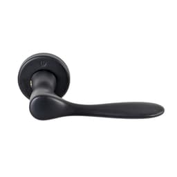 New Orleans Door Handle Set, Matte Black Designed for 1.375" Door, H1513-35-BLK