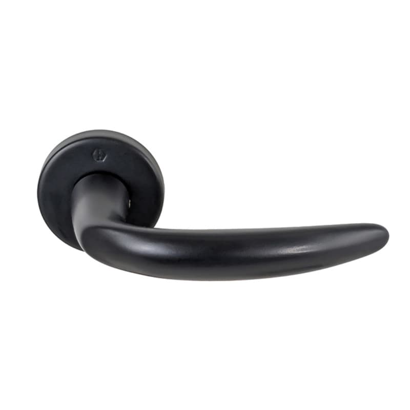 Atlanta Door Handle Set, Matte Black Designed for 1.375" Door, H1511-35-BLK
