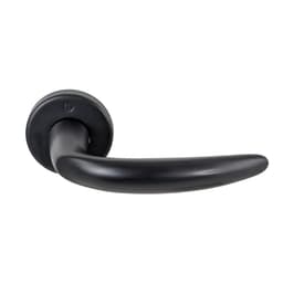 Atlanta Door Handle Set, Matte Black Designed for 1.375" Door, H1511-35-BLK
