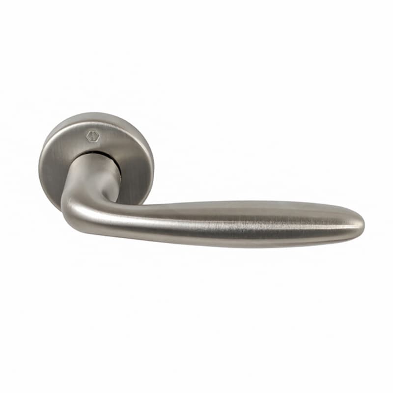 Peter Meier Verona Door Handle Set, Satin Nickel Designed for 1.75" Door, H1512-45-SNI