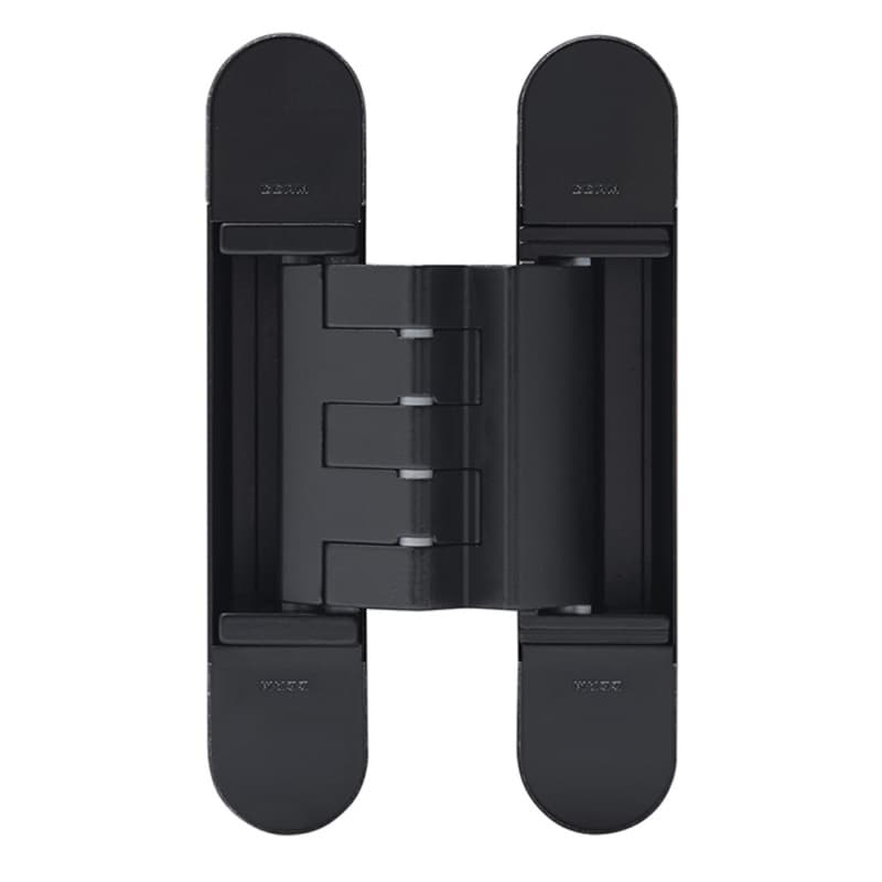 3D Invisible Hinge, Model 1418, Matte Black Painted 150mm x 30mm