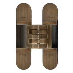 3D Invisible Hinge, Model 1450, Brushed Bronze 130mm x 30mm
