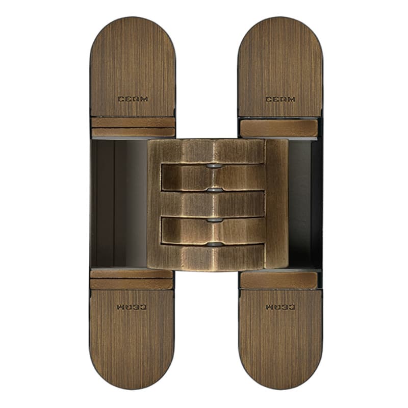 3D Invisible Hinge, Model 1450, Brushed Bronze 130mm x 30mm