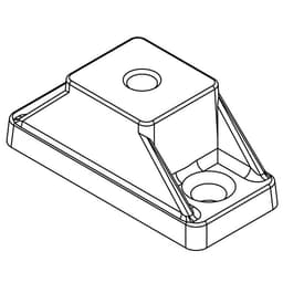 Drawer Slide Spacers Heavy-Duty Nylon Brackets, Rectangular 3/4", Black