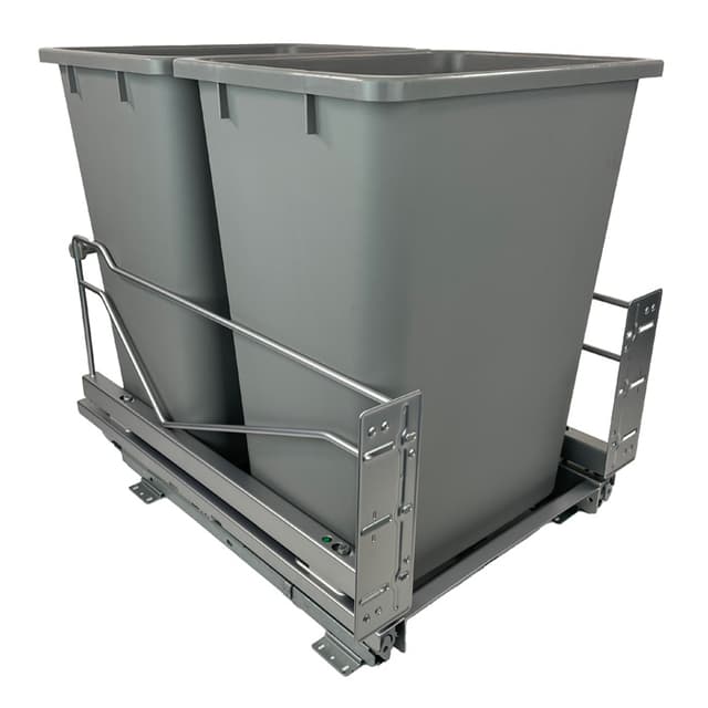 Kessebohmer Bottom Mount Waste Pullout with Self-open/Soft-close Full extension Slides