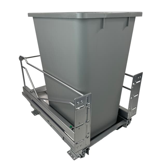 Kessebohmer Bottom Mount Single 36 Quart Bin Waste Container Soft Open/Close