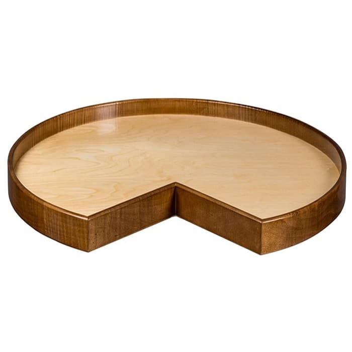 Century Components Walnut Creek 32" D Maple/Walnut Pie Cut Lazy Susan, Independently Rotating 2 Shelves - WCCSHO32PCPF