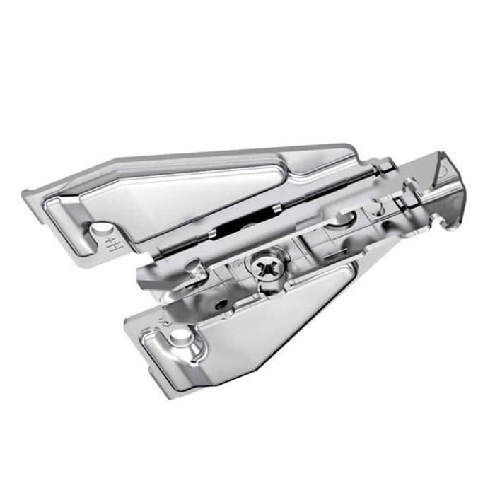 Tiomos Cam Adjustable Face Frame Mounting Plate for Wood Screws, Nickel-Plated, Screw-On, 1.5mm
