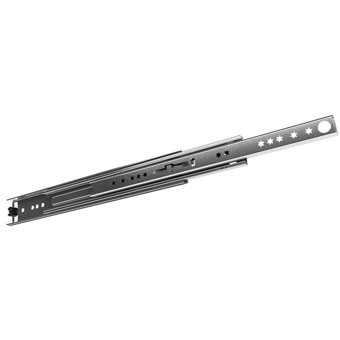 Fulterer 6-Pair Box 20" Hold-In Side Mount Over-Travel 225 lb Ball Bearing Drawer Slide, Zinc, 5007
