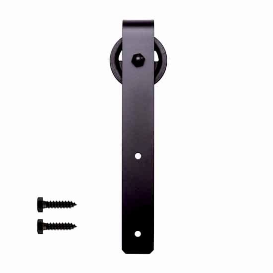 Barn Door Hardware Aluminum Accessory 3" Hook Hanger, Black