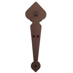 Spade Style non-Forged Strap with Roller for Rolling Barn Doors, Oil Rubbed Bronze