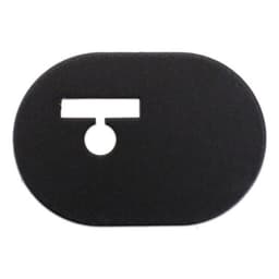 Center Door Stop for Bi-Parting Doors, Black