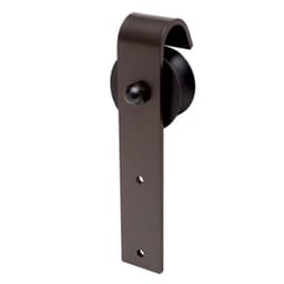Barn Door Hardware Accessory Salzburg Series Hanger, Face Mount, Strap Stick Style, Black