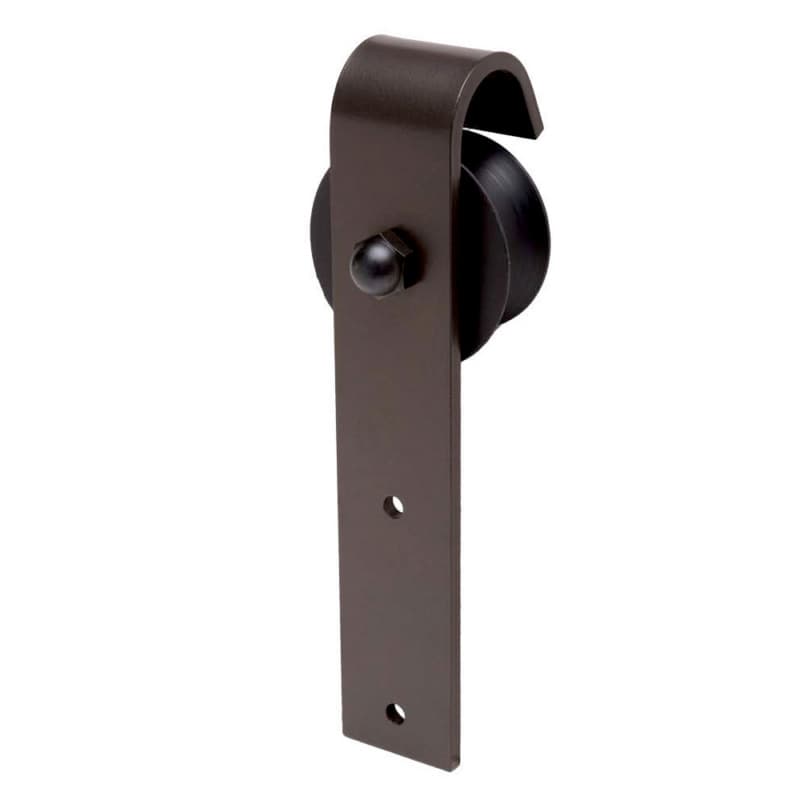 Barn Door Hardware Accessory Salzburg Series Hanger, Face Mount, Strap Stick Style, Oil Rubbed Bronze