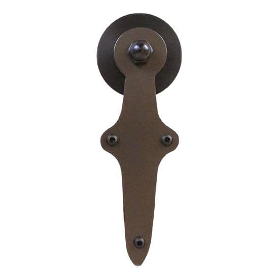 Wright Strap with Roller for Rolling Barn Doors, Satin Nickel