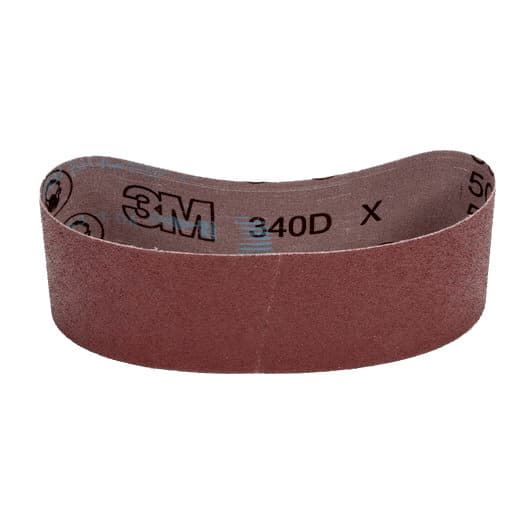 3M 341D 3" x 21" Sanding Belt 80 Grit Aluminum Oxide X-Weight Cloth Bulk/10 51115666018