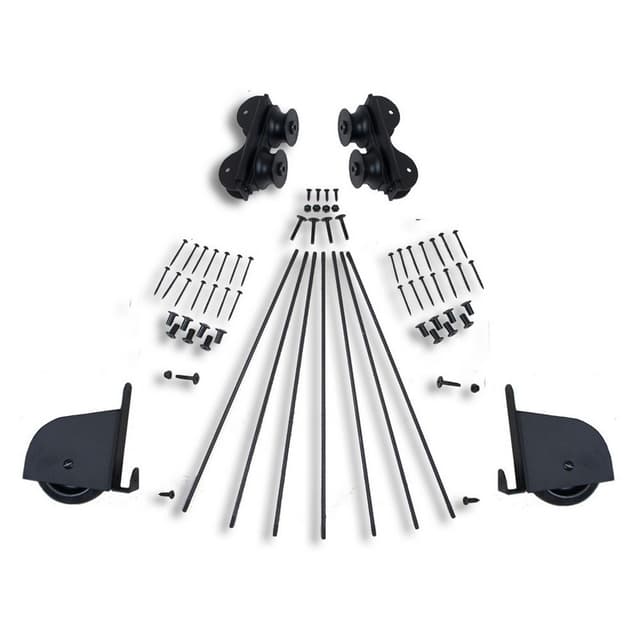 Contemporary Rolling Ladder Hardware Kit, Quiet Glide
