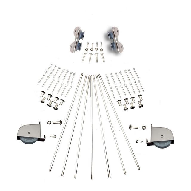 Contemporary Rolling Ladder Hardware Kit, Quiet Glide