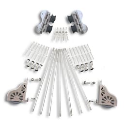 20" Hardware Swivel Kit for Rolling Library Ladders, Satin Nickel, QG7002002