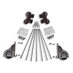 20" Hardware Swivel Kit for Rolling Library Ladders, Hammered Antique Brass, QG7002003