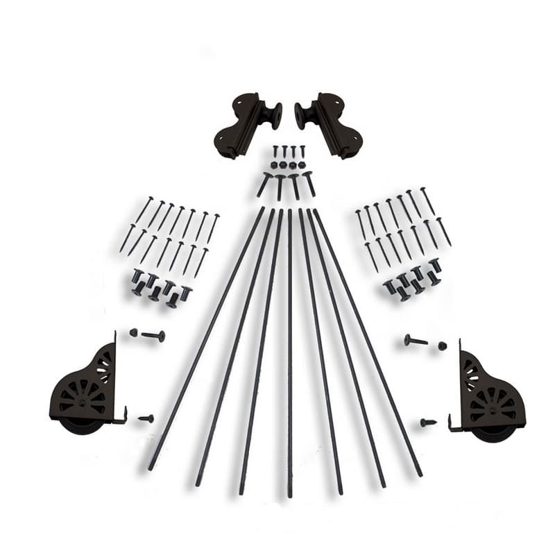 Quiet Glide 20" Rolling Hook Library Ladder Hardware Kit, Oil Rubbed Bronze, QG.500-20.07