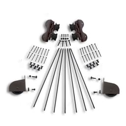 20" Hardware Swivel Kit with Contemporary Wheel for Rolling Library Ladders, Oil Rubbed Bronze, QG7202007