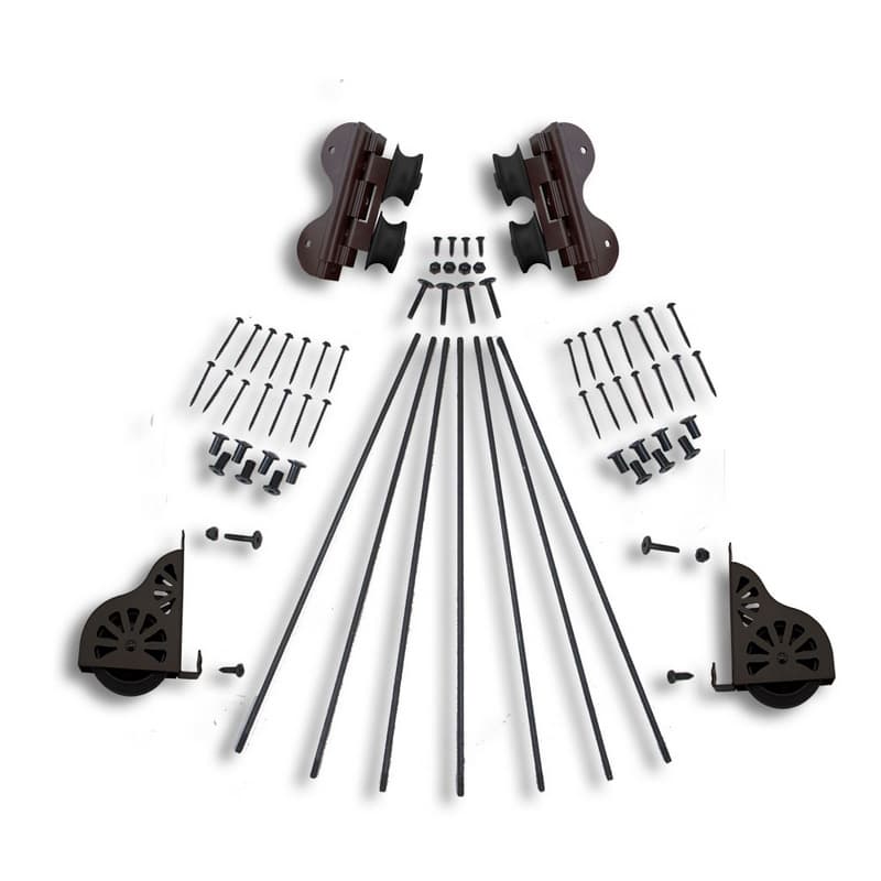Quiet Glide 20" Rolling Library Ladder Swivel Hardware Kit, Oil Rubbed Bronze, QG.700-20.07
