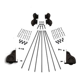 20" Wide Hardware Kit with Brake for Rolling Library Ladders, Oil Rubbed Bronze, QG2102007