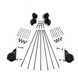 20" Wide Hardware Kit for Rolling Library Ladders, Oil Rubbed Bronze, QG2002007