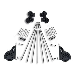 20" Wide Hardware Kit for Rolling Library Ladders, Black, QG2002008