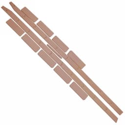 10' x 16" Wide Maple Unassembled Library Ladder, Unfinished