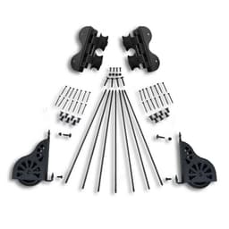 20" Hardware Swivel Kit for Rolling Library Ladders, Black