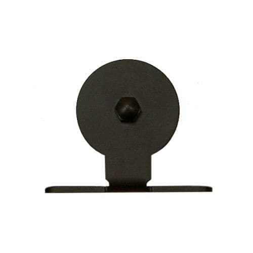Top Mount with Roller for Rolling Barn Doors, Satin Nickel