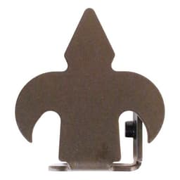 Fleur-Di-Lis Style non-Forged Right Stop for Rolling Barn Doors, Oil Rubbed Bronze