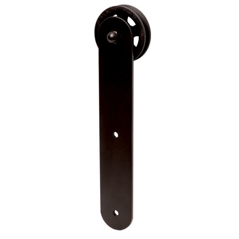 Barn Door Hardware Aluminum Accessory 3" Strap Hanger, Black