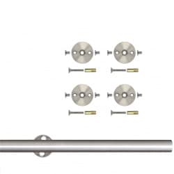 Barn Door Rail Round, Stainless Steel - Pack of 5