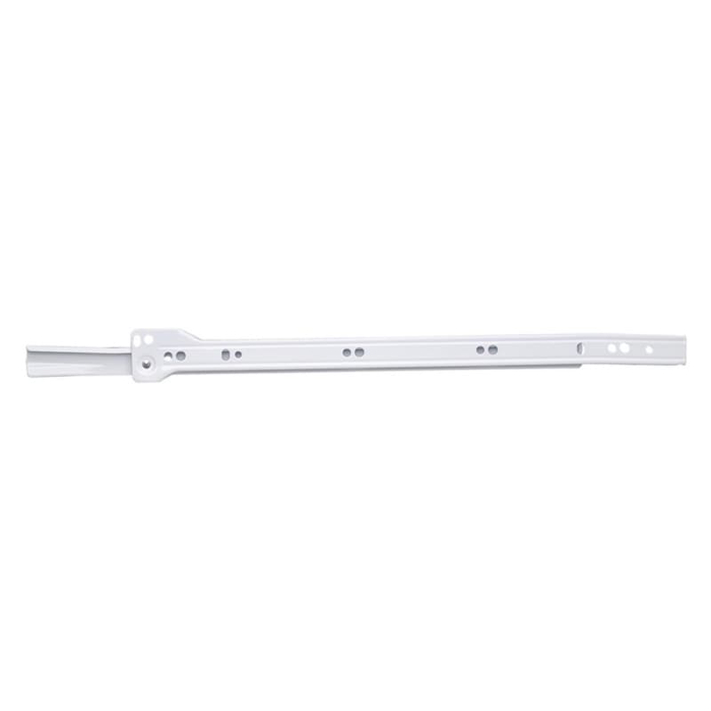 Belwith Keeler 22" 3/4 Extension Self-Close Epoxy Coated Euro Slide 1750 Series, Unhanded Side Mount White - P1750/22-W
