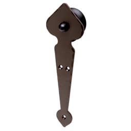 Barn Door Hardware Accessory Santiago Series Hanger, Face Mount, Strap Stick Style, Black