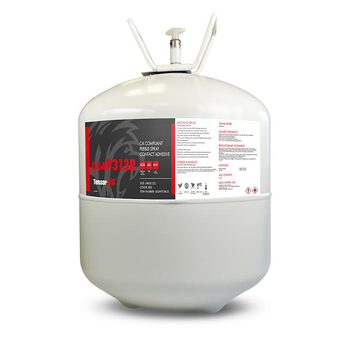 TensorGrip P313 Low VOC Pebble Spray Contact Adhesive, Red, 22 Liter Canister