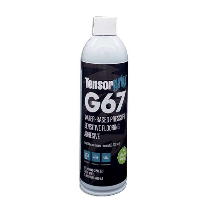 TensorGrip G67 Water-Based Pressure Sensitive Flooring Adhesive, White, 22 Oz Can