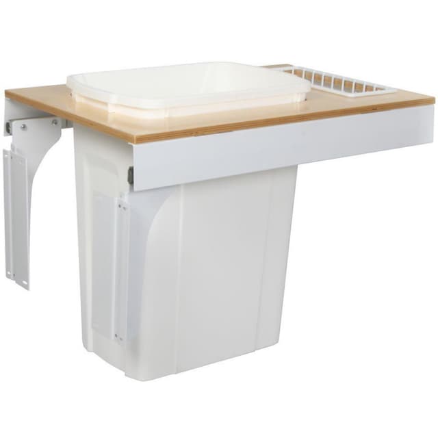 Knape and Vogt TSC Series Top Mount Pullout Single Bin Waste Container with Soft-Close